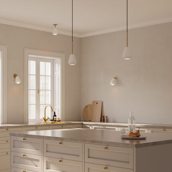 Anoli Spot Pendant, nordic gold/white, Nuura