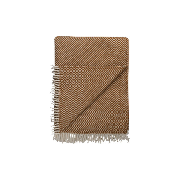 KATTEFOT Throw, burnt ochre, R&oslash;ros Tweed