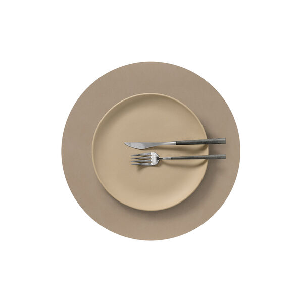 Nupo d&aelig;kkeserviet Circle L, clay brown, LIND DNA