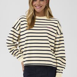 OsiriaSZ Sweatshirt, seedpearl nightsky stripe, Saint Tropez
