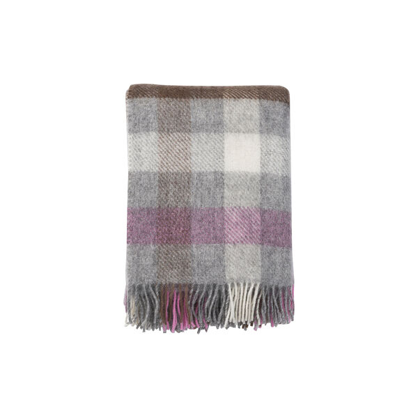 Gotland multi uld plaid, multi pink, Klippan Yllefabrik