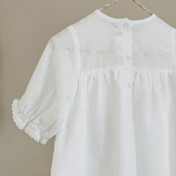 Lilibeth Dress Baby, white dot, Lalaby