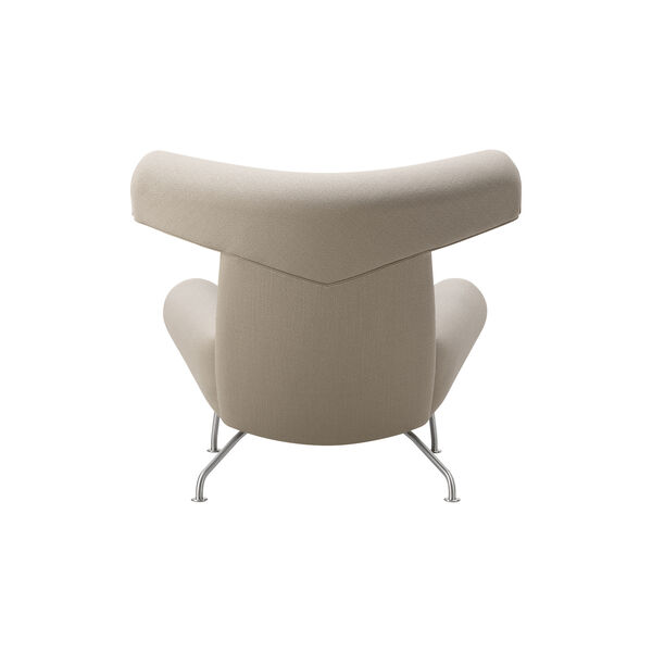 Wegner Ox Chair |  Warm Grey | L&aelig;nestol + Ottoman, Fredericia Furniture