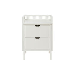 Sebra puslebordet med skuffer, classic white, Sebra