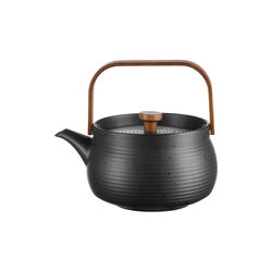 Teapot with wooden handle | 600 ml | Black shiny | Tekande, ASA Selection