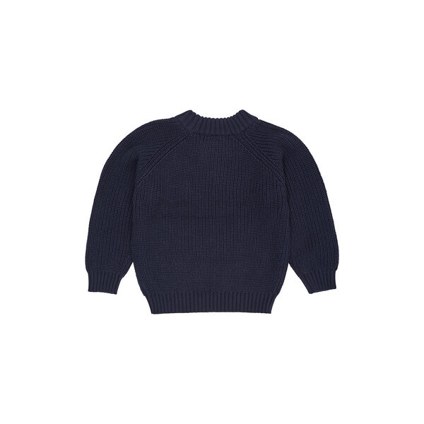 Knitted Classic Rib Blouse, navy, Copenhagen Colors Organics