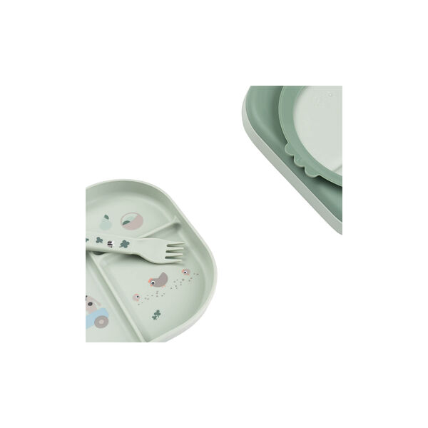 Tiny Farm foodie spisesæt m/sugekop, green, Done by Deer