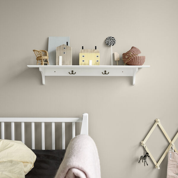 Seaside hylde med kroge, 60x20 cm, Oliver Furniture