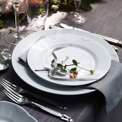 Hvid Elements tallerken Ø 22 cm, Royal Copenhagen