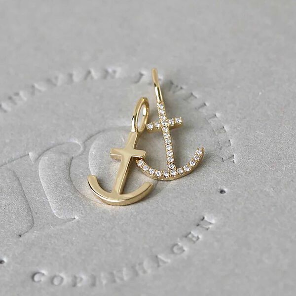 Symbols H&aring;b Diamant vedh&aelig;ng, guld/diamant, Ro Copenhagen