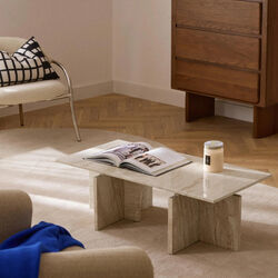 Marisa sofabord, travertin beige Marisa sofabord, travertin beige, Westwing Collection