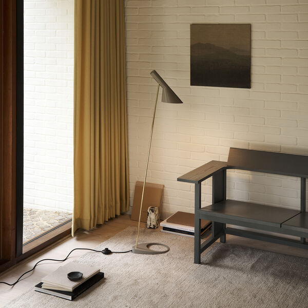 AJ gulvlampe, brass/warm grey, Louis Poulsen