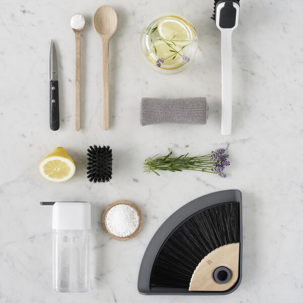 SWEEP-IT fejebakke og kost, grey, RIG-TIG