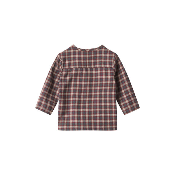 Shirt Shelby, blue holiday check, Wheat