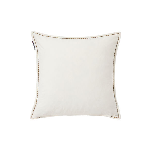 Pine Twigs Velvet Pillow Cover, white multi, Lexington