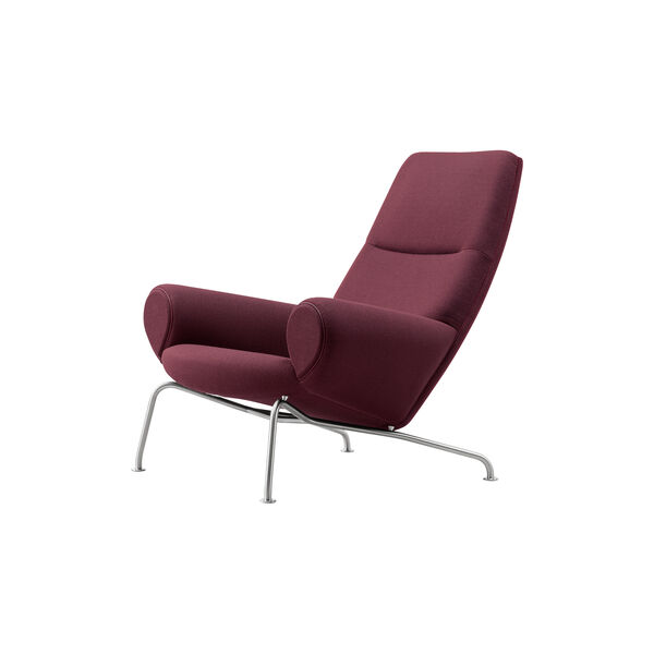 Wegner Queen Chair |  Indian Red| l&aelig;nestol + Ottoman, Fredericia Furniture