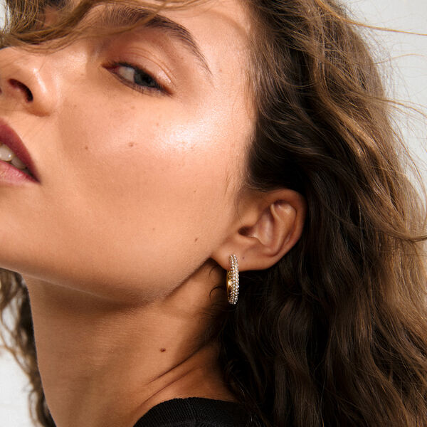 TATUM hoops Large, guldbelagt, Pilgrim