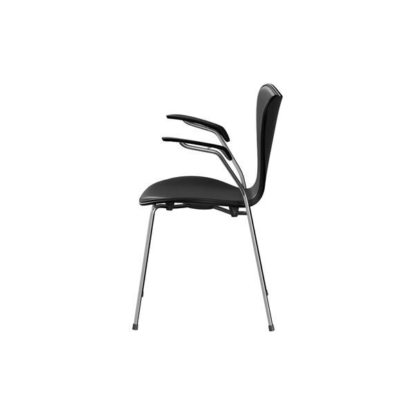 Serie 7&trade; 3207 forsidepolstret stol, Grace Black, Fritz Hansen