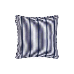 Icons Classic Striped Organic Cotton Twill Pillow Cover, white/navy, Lexington