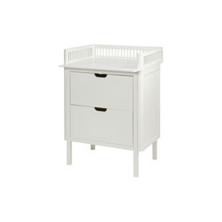 Sebra puslebordet med skuffer, classic white, Sebra