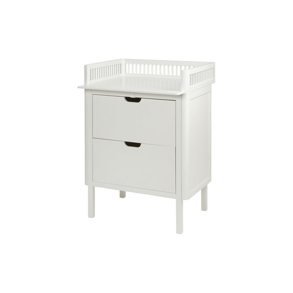 Sebra puslebordet med skuffer, classic white Sebra puslebordet med skuffer, classic white, Sebra