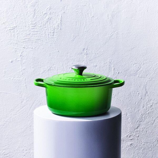 Signature rund st&oslash;bejernsgryde &Oslash; 20 cm, bamboo green, Le Creuset