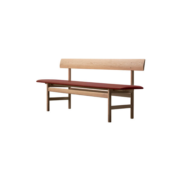 The Mogensen Bench bænk, olieret eg/burnt sienna, Fredericia Furniture