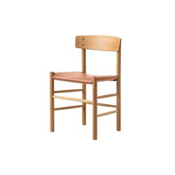 J39 Mogensen sædepolstret stol, olieret eg/Omni 307 cognac J39 Mogensen sædepolstret stol, olieret eg/Omni 307 cognac, Fredericia Furniture