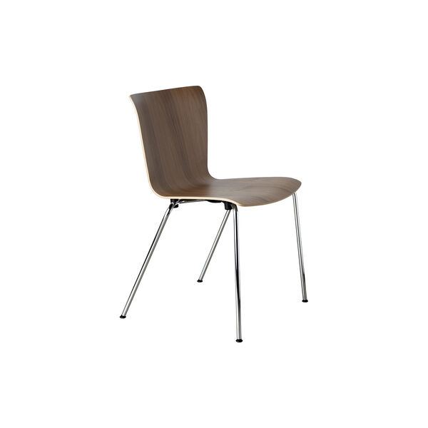 Vico Duo&trade; VM110  spisebordsstol, lakeret valn&oslash;d/krom, Fritz Hansen