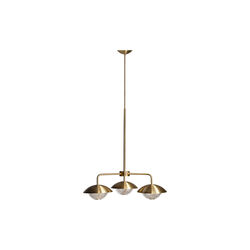 Grace 3 Chandelier, brass, Rubn