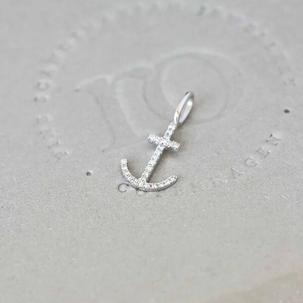 Symbols H&aring;b Diamant vedh&aelig;ng, hvidguld/diamant, Ro Copenhagen