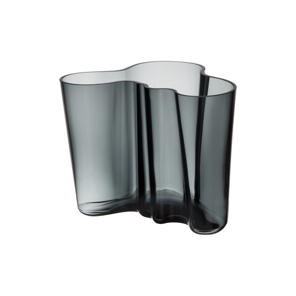 Alvar Aalto vase 16 cm, dark grey, Iittala