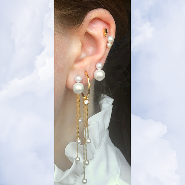 Tassel Pearl Charm, The Earring Shop