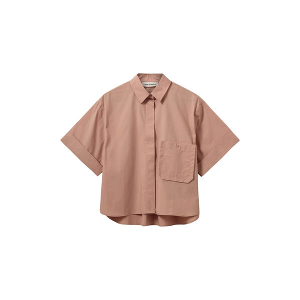 LEANASW SHORT SLEEVE SHIRT, caf&eacute; cr&egrave;me, Sofie Schnoor