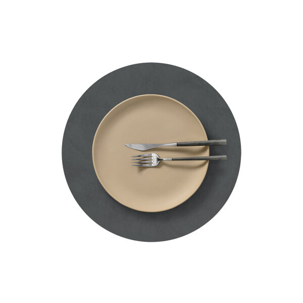 Nupo d&aelig;kkeserviet Circle L, anthracite, LIND DNA