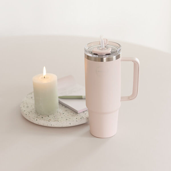 Thermo Cup With Straw, soft rose Thermo Cup With Straw, soft rose, AYA&IDA