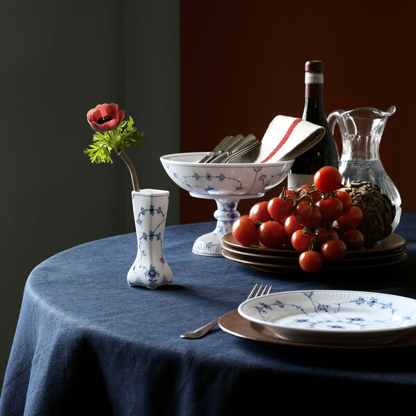 Musselmalet Riflet vase 12 cm, Royal Copenhagen