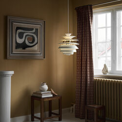 PH Snowball, dusty green/brass metallised, Louis Poulsen