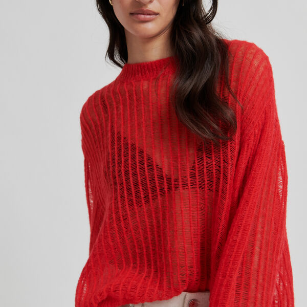 Georgina Knit O-Neck, poinciana, Second Female