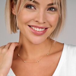 OPHELIA HALSK&AElig;DE, guld/diamanter/ferskvandsperler, Spirit Icons