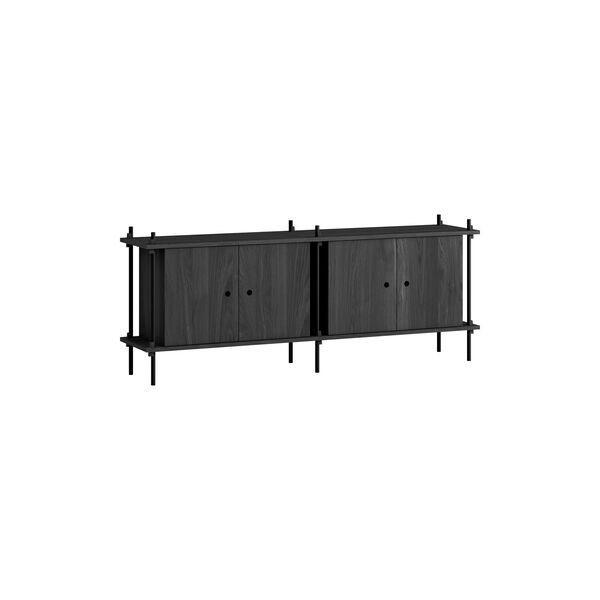 Shelving System &ndash; S.65.2.D, black/black, MOEBE