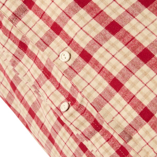 Checked Cotton Flannel Bed Set, red/beige, Lexington