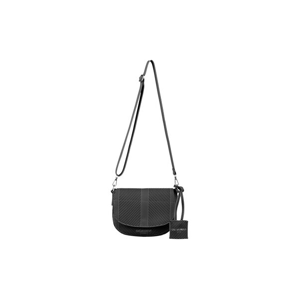 Knitted Crossbody Bag, black gun metal, Ilse Jacobsen Hornb&aelig;k