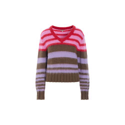 Farah Knit Blouse, cocoa rib, HUNK&Oslash;N