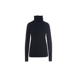 Bluse med h&oslash;j hals | Black, Henriette Steffensen Copenhagen