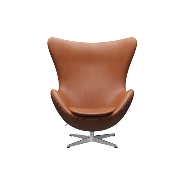 Ægget™ 3316 loungestol, Grace walnut/satin brushed aluminium, Fritz Hansen
