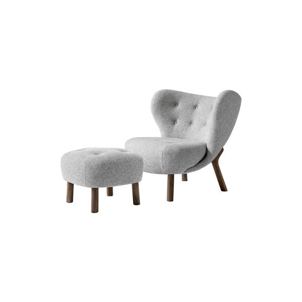 Little Petra VB1 loungestol & fodskammel ATD1, Hallingdal 0130/olieret valn&oslash;d, &Tradition