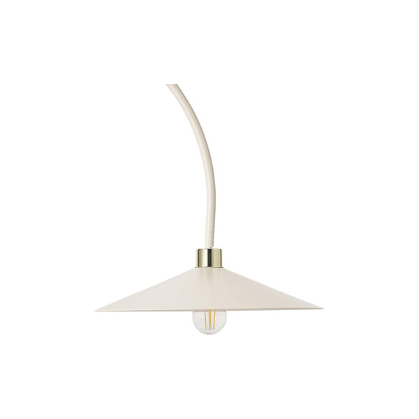 Cora Arc Floor Lamp with Travertine Base, beige, Westwing Collection