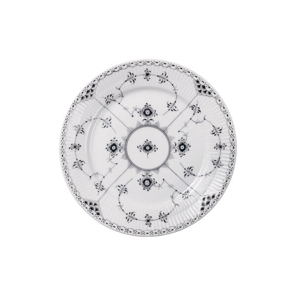 Sort Musselmalet Halvblonde tallerken Ø 22 cm, Royal Copenhagen