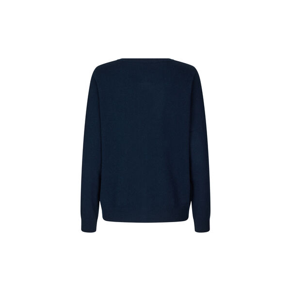 Kashmir strik cardigan, midnight navy, Rosemunde